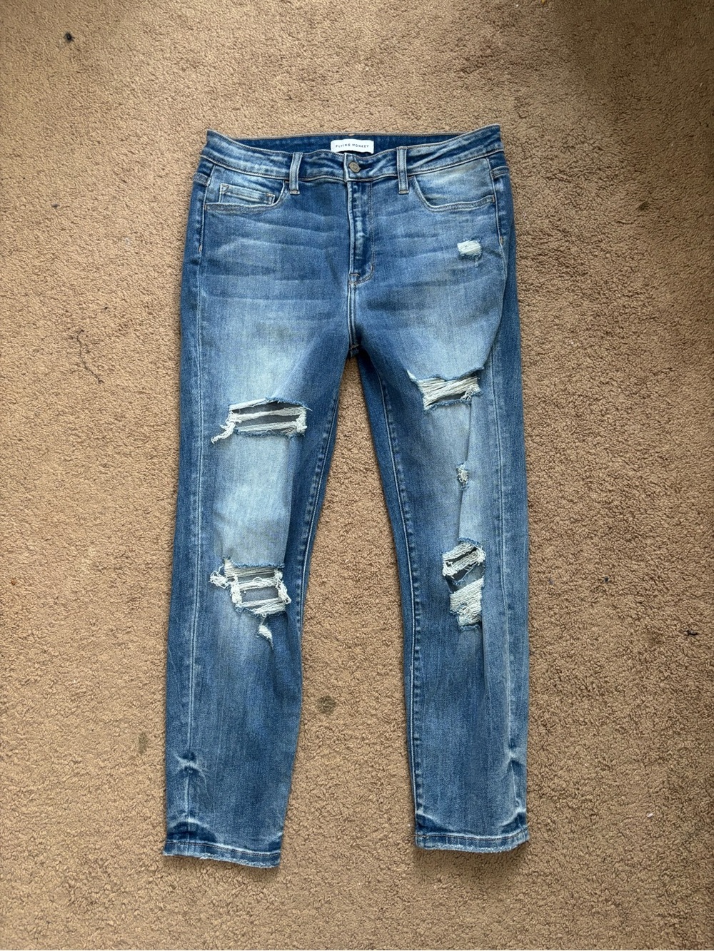 Flying Monkey Mid-Wash Skinny Jeans Stretch
